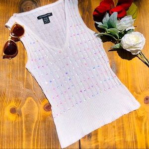 52 Weekends Sequin Knit Tank
